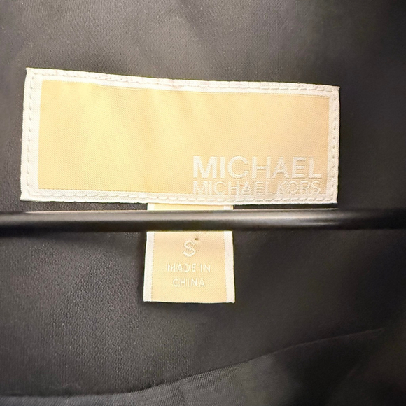 Michael Kors Women's Black Full Zip Trench Coat Size Small - Picture 5 of 6